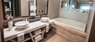 Spacious bathroom at Mexico adults only all inclusive resort | El Dorado Seaside Suites | Riviera Maya